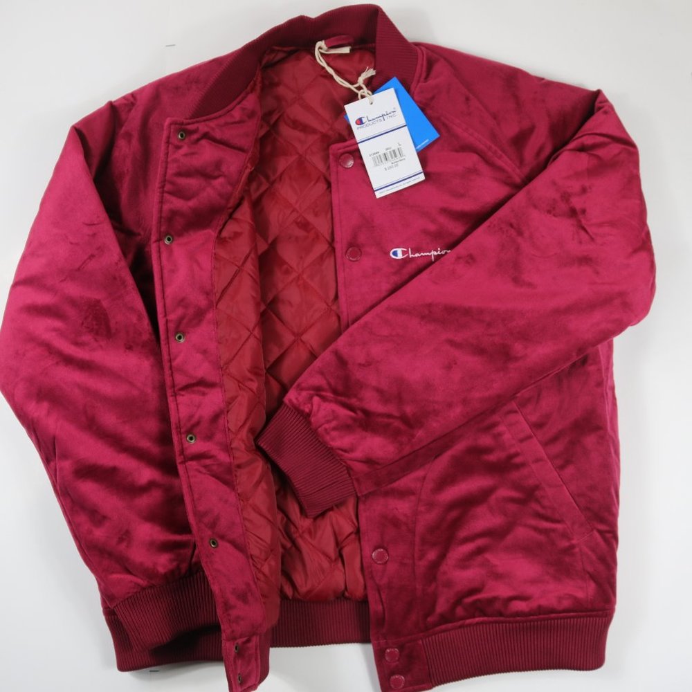 Champion Reverse Weave Bomber Jacket Mulled Berry